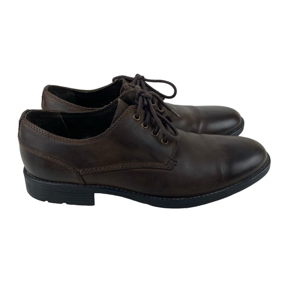 Men’s Clarks Oxfords Shoes Size 10 Brown Leather Upper Lace Up Casual or Dress main image 13